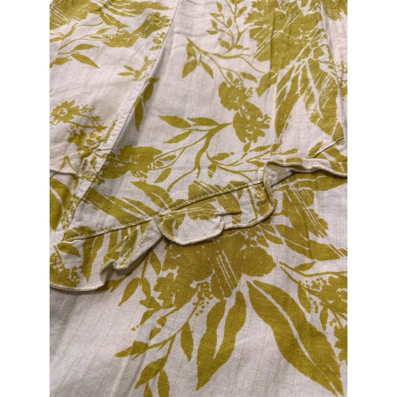 Marks and Spencer Linen blend cream and green skirt-18 EU - Picture 4 of 11